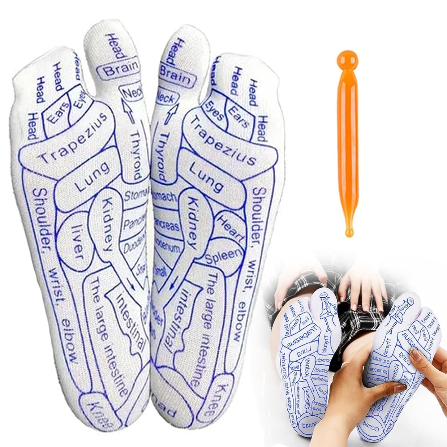 Acupressure Reflexology Socks With Stick