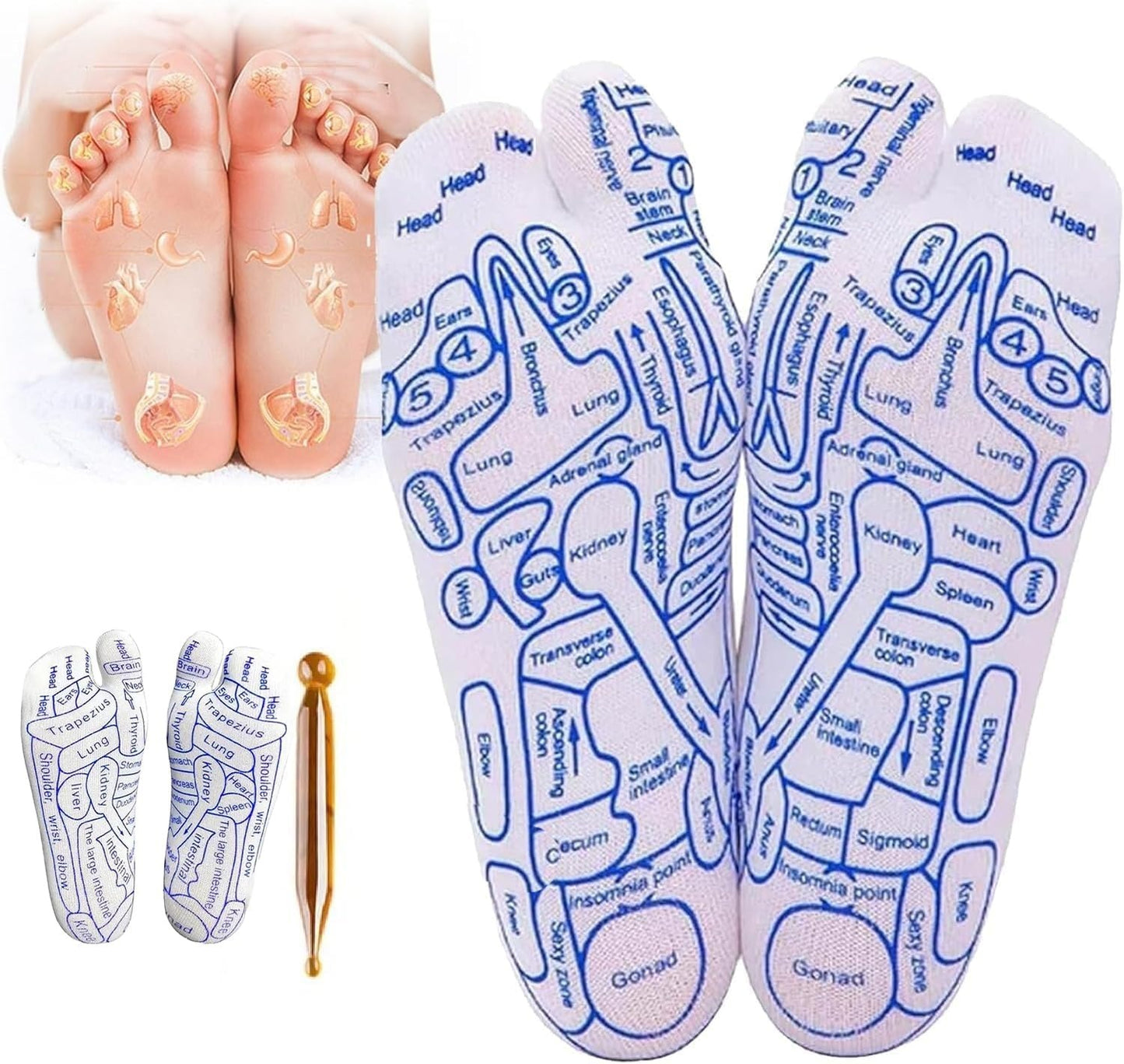 Acupressure Reflexology Socks With Stick