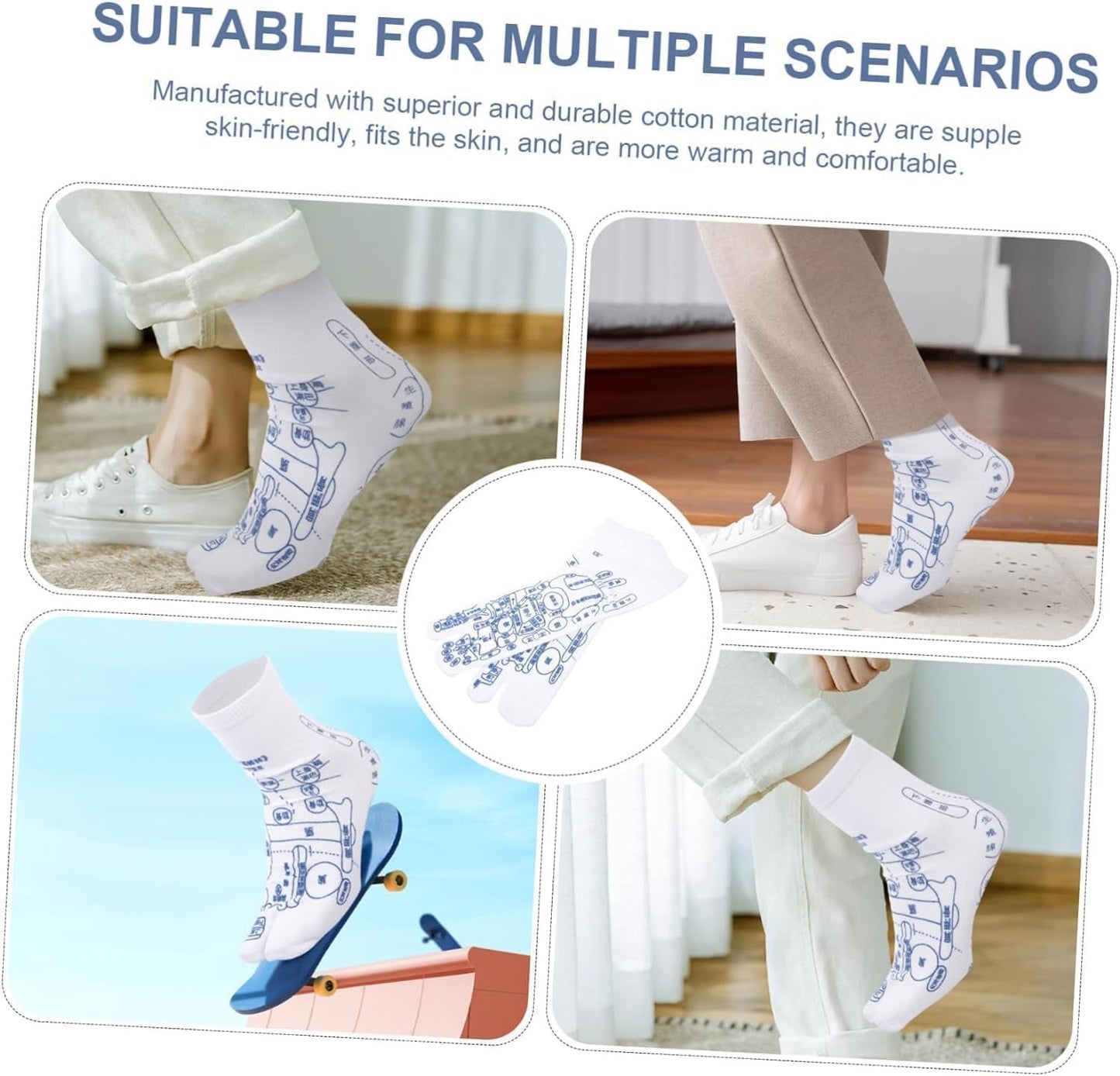 Acupressure Reflexology Socks With Stick