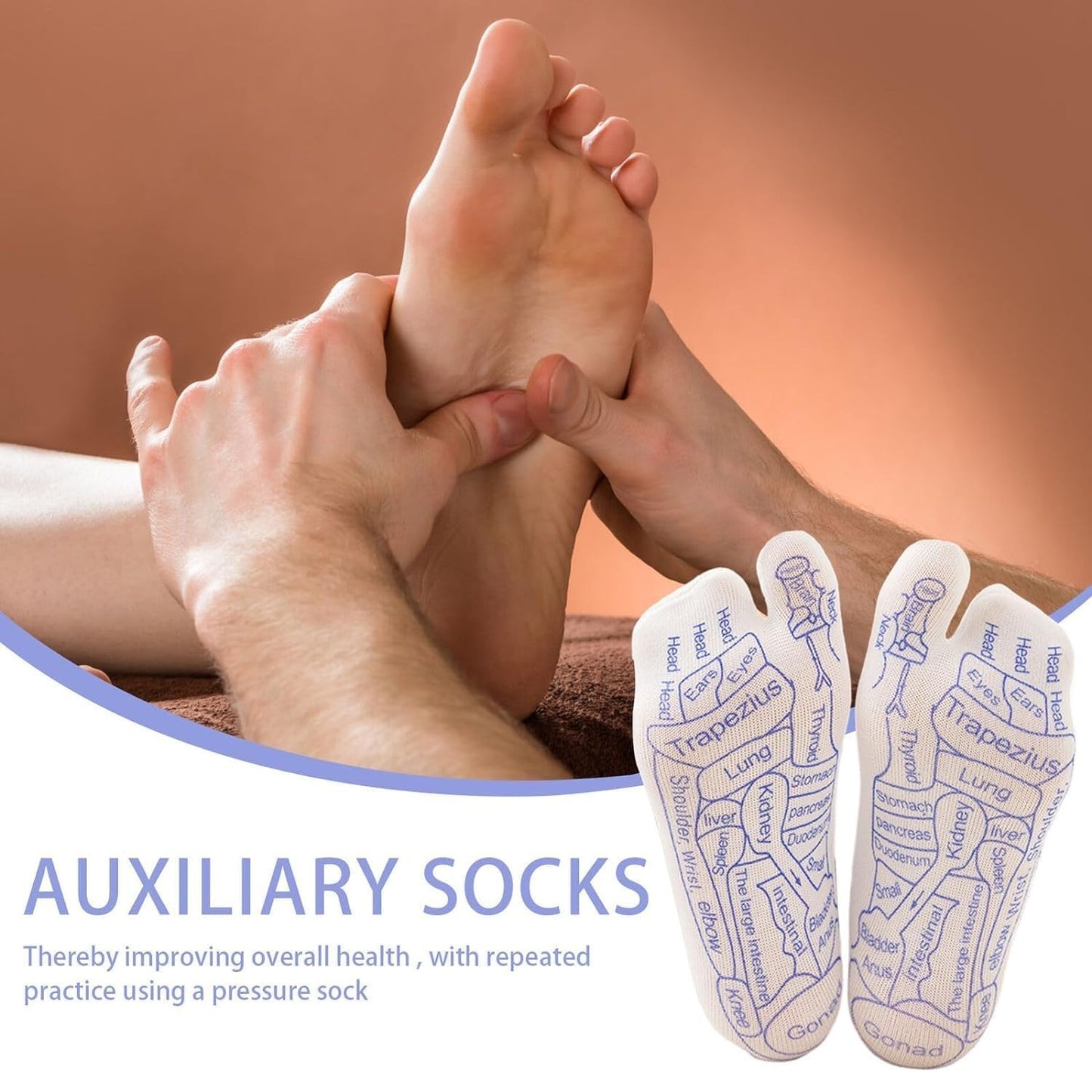 Acupressure Reflexology Socks With Stick